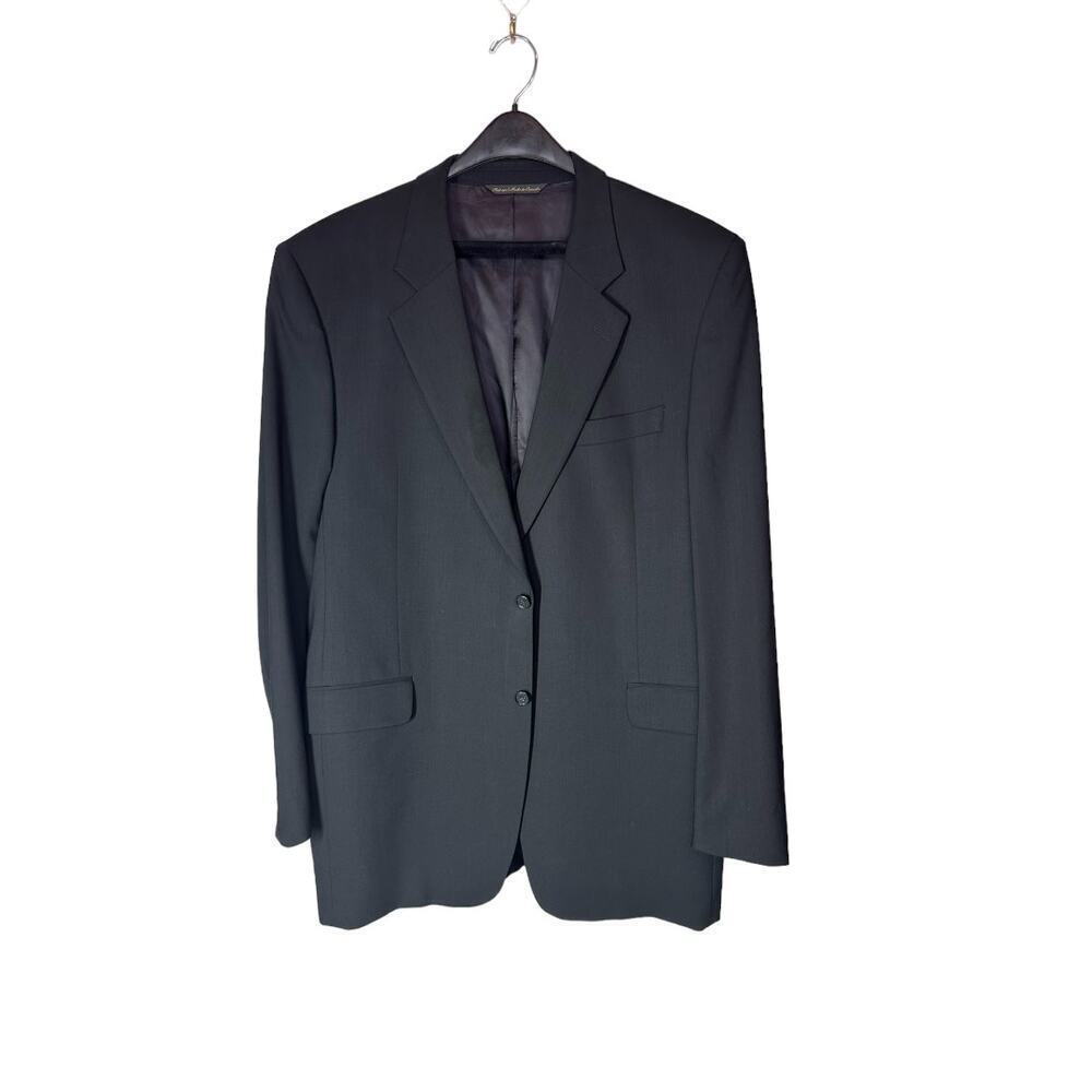 Jack Victor Classic Black Suit Jacket 46 Extra Long DXL Rochester Big & Tall